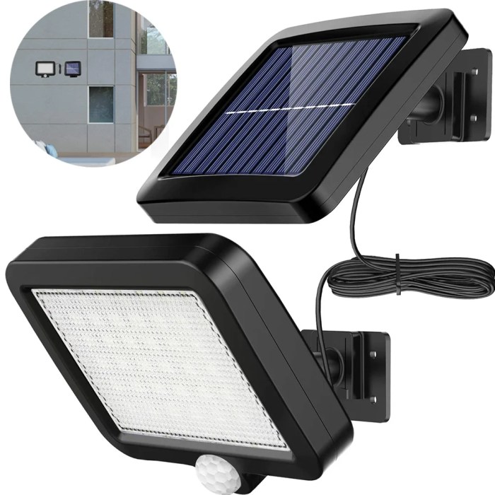 Waterproof Outdoor Solar Lights, 56 LED Solar Powered Wall Light with ... Waterproof Outdoor Solar Lights, 56 LED Solar Powered Wall Light with ...